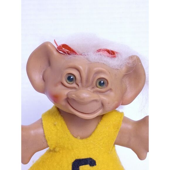 1960’s Troll Dolls Uneeda Wishnik Vintage 5.5" Cheerleader Troll and Lil Dude - Picture 3 of 15